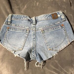 Sister Moon denim cut-off short shorts